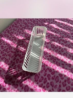 Slim White Desk Organizer Tray